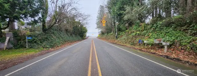 Down the hill from lot to the Harper Fishing Pier