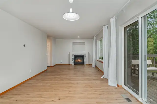 Family Room with Access to Two-Story Deck