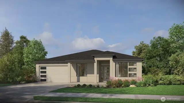 Rendering shows 2-car garage but this home will be built with 3-car garage.