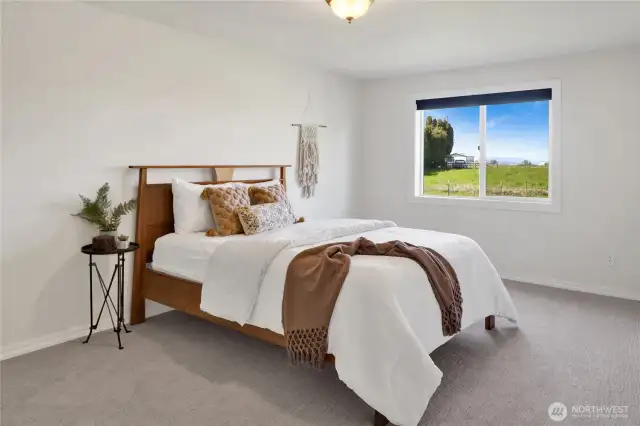 Bedroom #2 is large and faces the front of the home