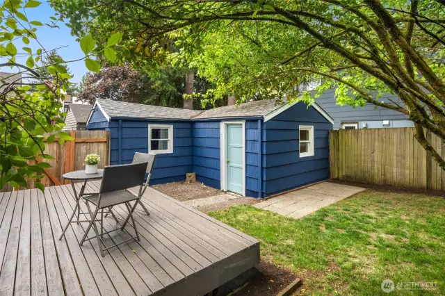 Low-maintenance and full of charm, the backyard is the perfect complement to this sweet Ballard home.