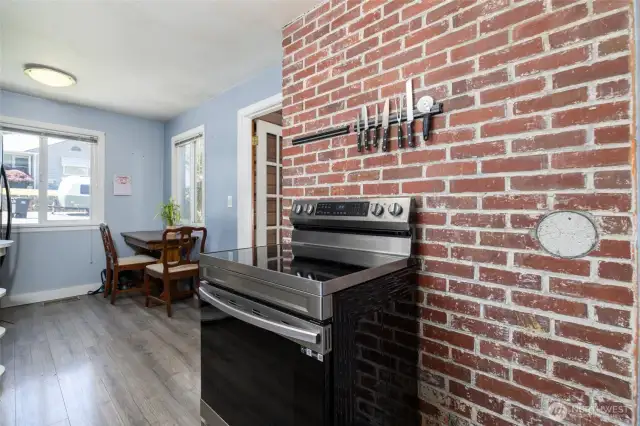 Brick wall just adds to the character.