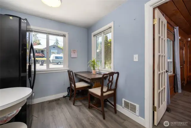 Forced air gas heat in this home.