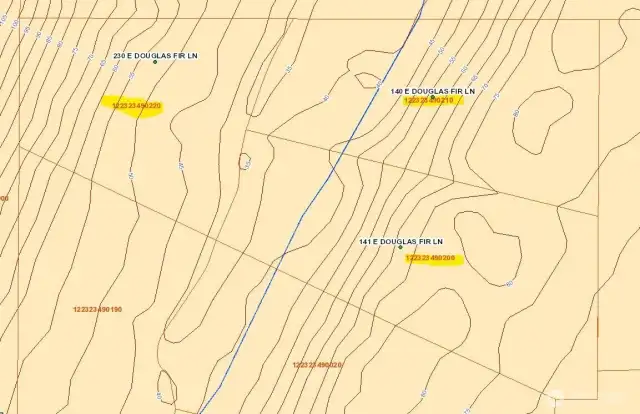 Elevation map of property