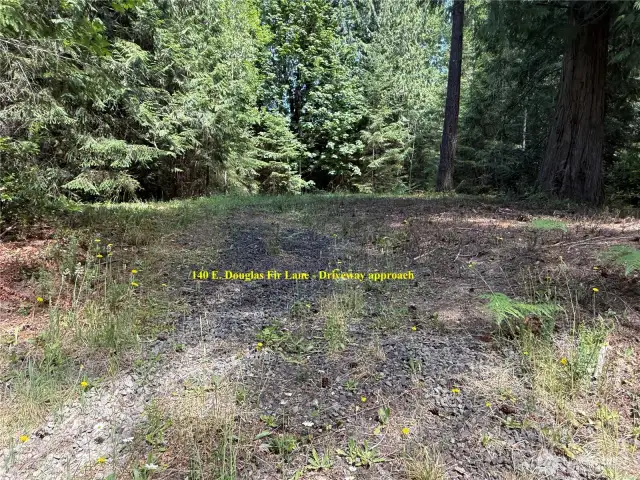 Driveway and building site on 140 E. Douglas Fir Lane