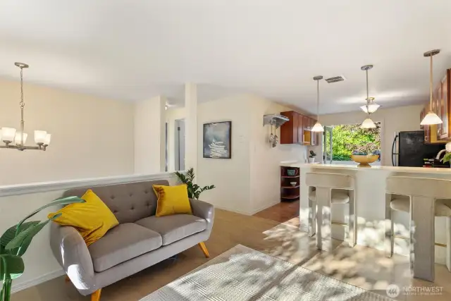 Sunny upstairs living space