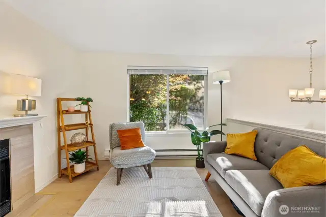 Big windows in upper living space
