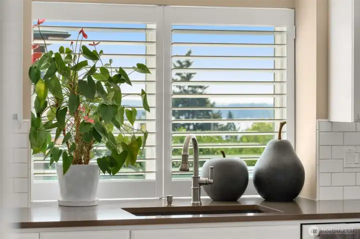 Lake Views from the kitchen sink!