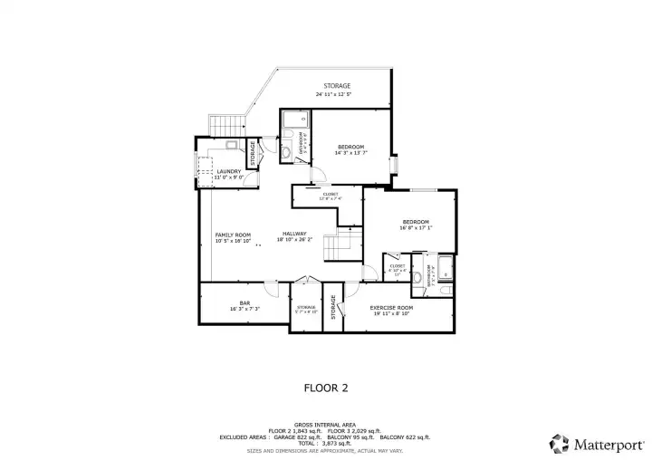 Lower level - 2BRs, 2BAs, Wine Cellar, Family Room, Work out Room, Laundry Room