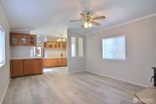 Living room to kitchen