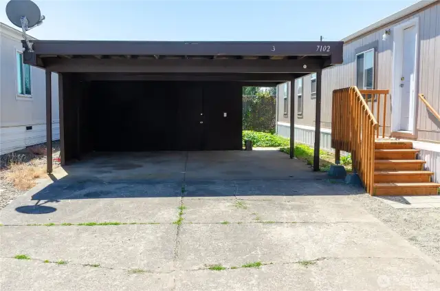 Car Port with storage