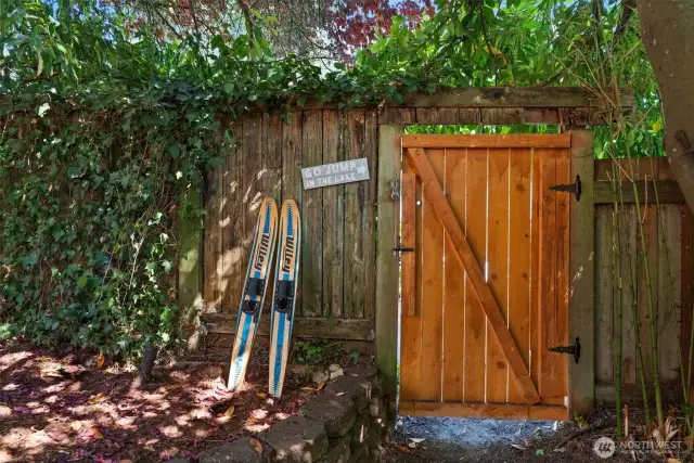 Gate leading to lake access