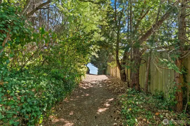 Walkway to lake