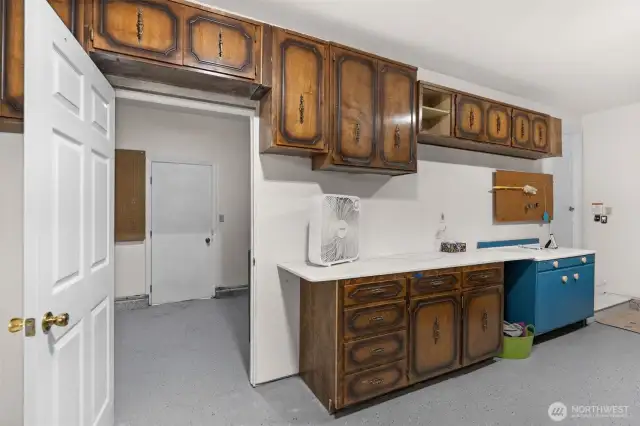 2 Car garage with storage room