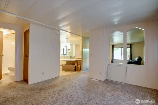 View from the open space off the front door