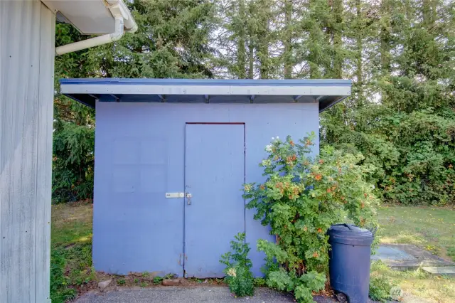 shed located at the back of the property