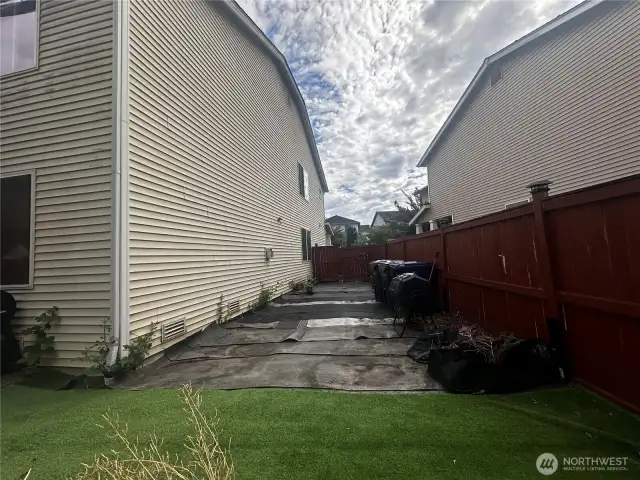 Side of house / Back yard
