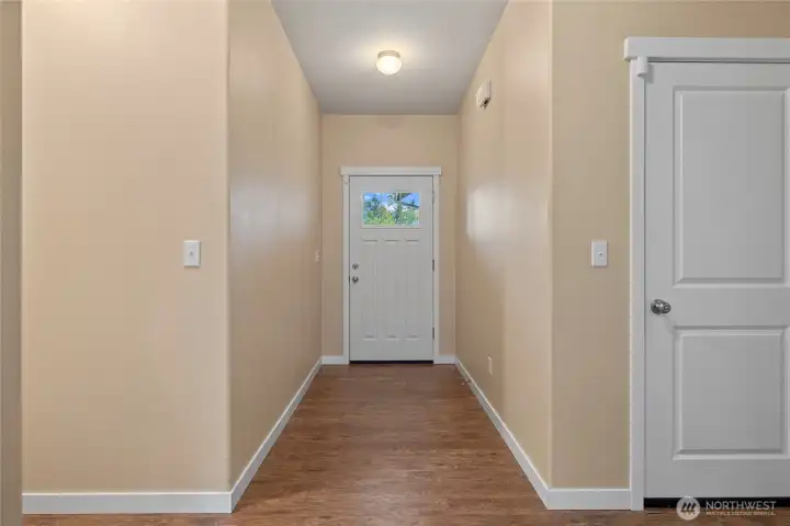 Front entry. Garage to the right.