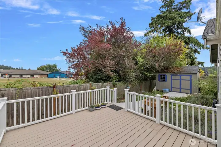 New deck with south facing sun
