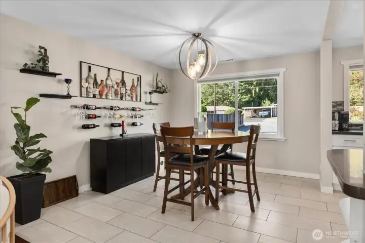 Dining area off the kitchen.