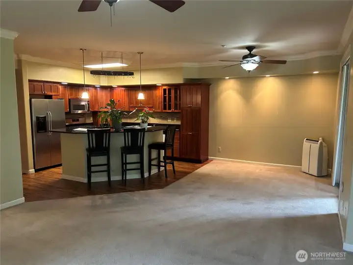 Kitchen view from Living Room