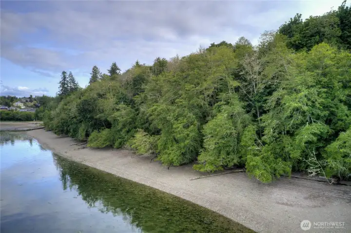 Take a half mile trail walk down to this private beach excluse to Jubilee.