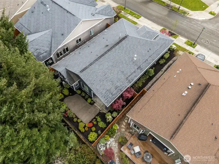 Your new home is surrounded by beautiful trees but not encumbering, still maintaining a clean roof and your property is fully fenced! Furry friends welcome right away and will quickly feel at home.