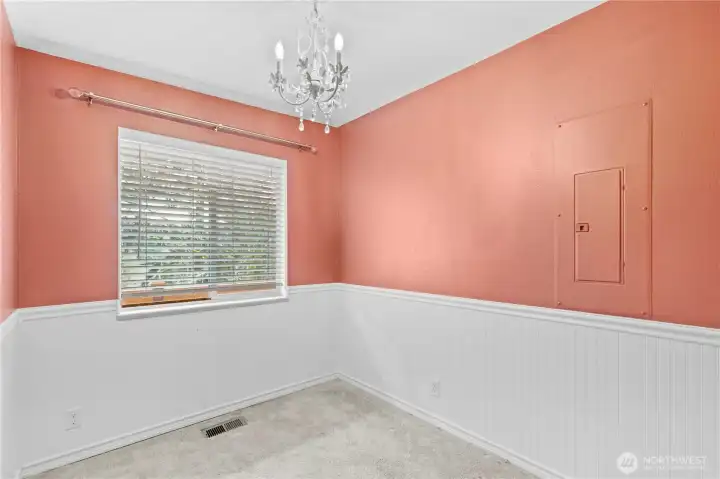 Potential walk in pantry or nursery / office just off of kitchen