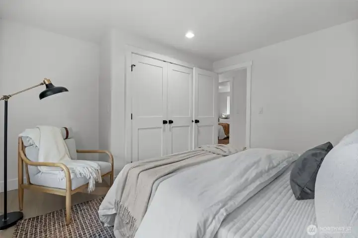 Following consistency, enjoy this suite's French door closet and quality layout.