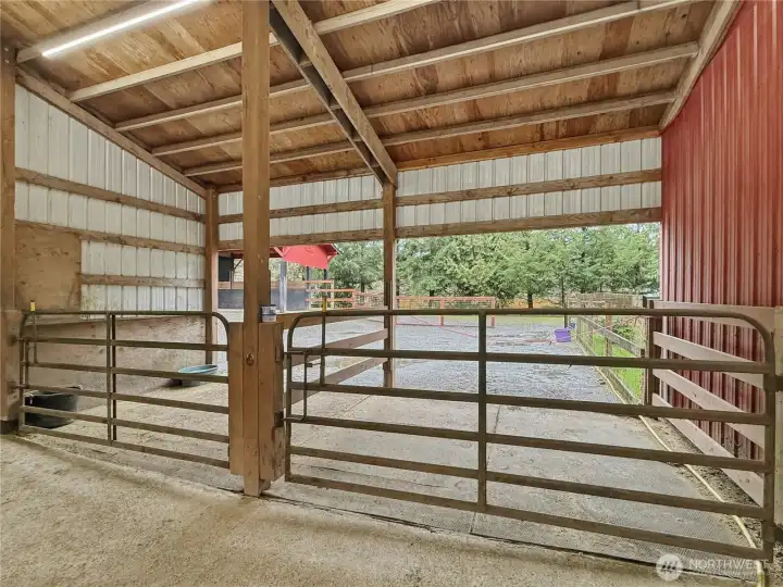 Two of four run-ins that lead to paddox with french drain.