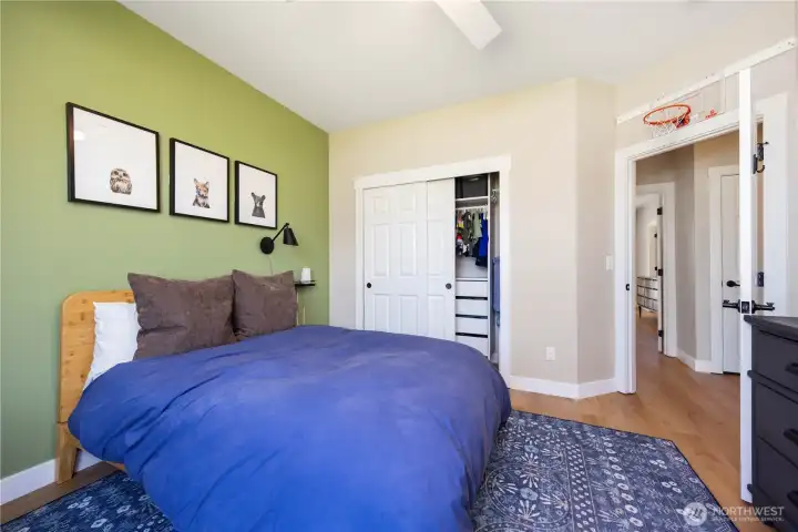 Guest bedroom 1 with closet built-ins