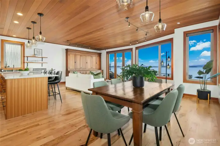 From the great room, every space captures the view.