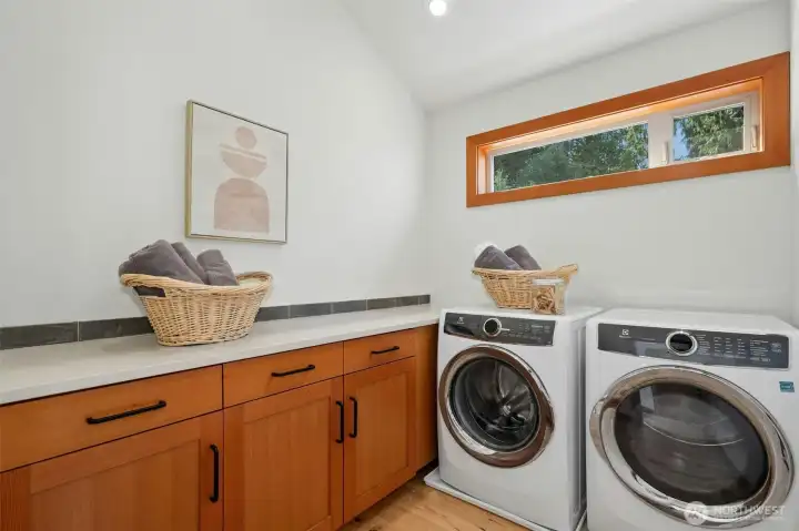 Spacious laundry rom designed for every day ease.