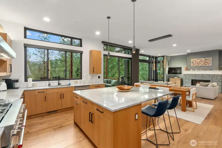 Kitchen     Buster & Punch Exhaust Pendants over island with Philips Hue smart lights GU10   Spotlights with Tap Switch Accessory Smart switches    Buster & Punch kitchen faucet   Interior 3M Sun Control Window Film: 3M™ Sun Control Window Films, Night Vision Series   Replaced outlets with USB chargers   Under Island, above cabinets lighting with Philips Hue smart light strip   Extractor fan Philips Hue smart lights   Under cabinet night lights   All cupboards added pull out drawers   2 drawers with spice rack   Under sink reverse osmosis drinking water with Faucet Frizzlife RO Reverse Osmosis Water   Filtration System   Hunter Douglas Designer Screen Shades, 3% openness with smart Power View   Motorization & external satellite rechargeable battery.  Remote Control & app supported.    PowerView® Automation