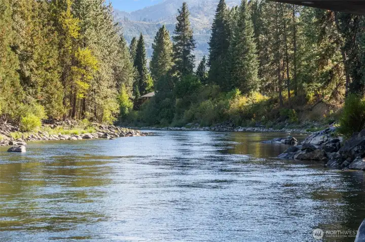 This is the first property along the Wenatchee River where you can kayak / float or   paddleboard from your land into the town of Leavenworth (1.5 miles by road / ~2   hours by float)    Built path from Private Road to river & private beach – stabilized area with additional rocks.