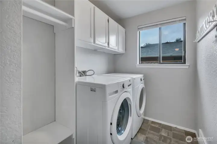 Spacious Laundry room with storage