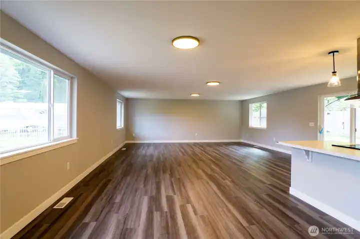 FROM PROPOSED DINING AREA...NEW SLIDER TO THE PRIVATE AND FENCED BACK YARD