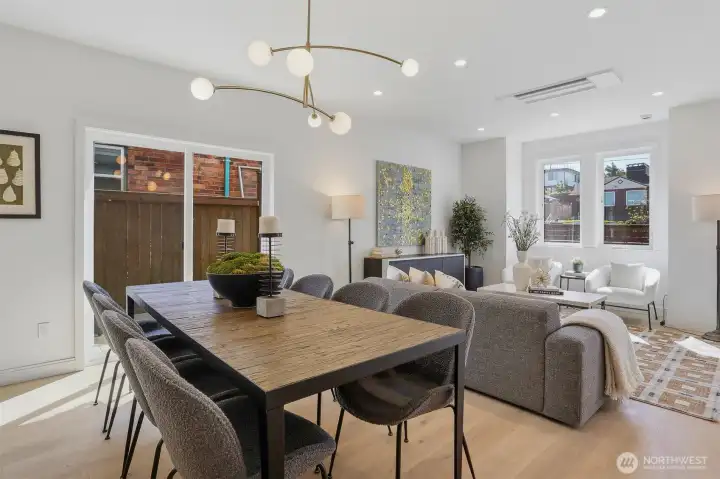 Dining room - large sliding door to side patio