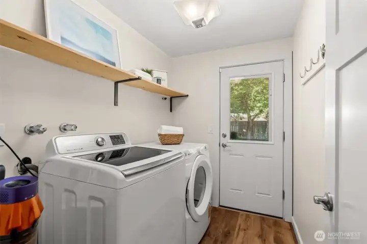 laundry room with exterior access