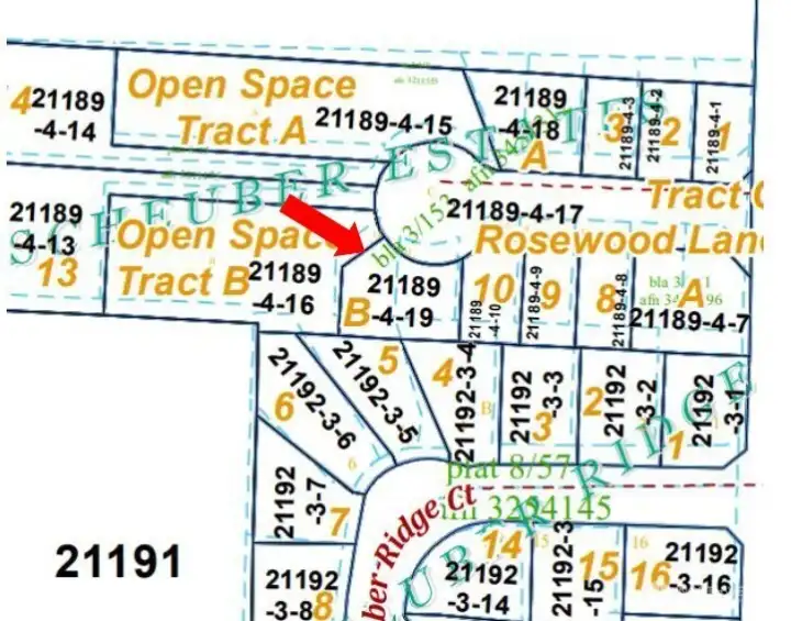 Map ofPlat map highlighting the property's location within this established neighborhood. Buyer to verify all information to their satisfaction.