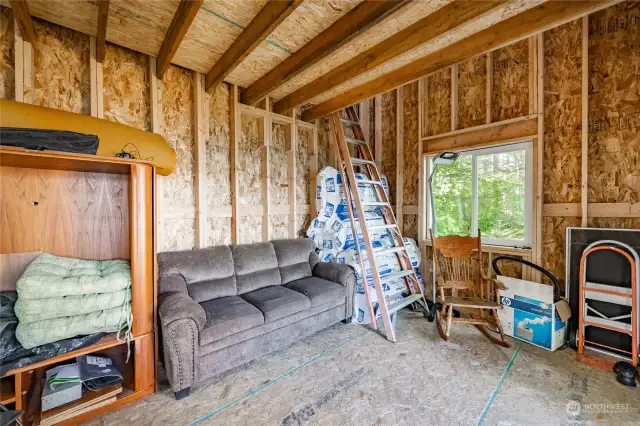 Bunk House Interior.  Isulation waiting to go up.