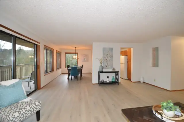 Open concept living spaces
