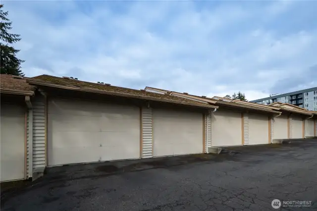 The individual garages - one per unit.