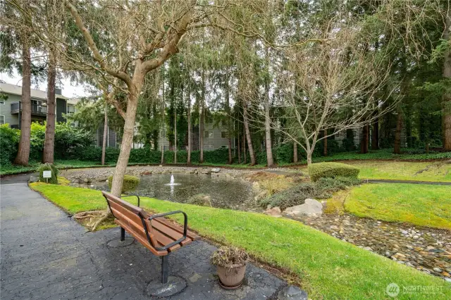 Imagine relaxing by the fountain with a good book on a lovely spring day!