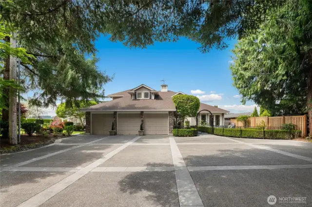 This gated estate offers 3-car garage and abundant parking.