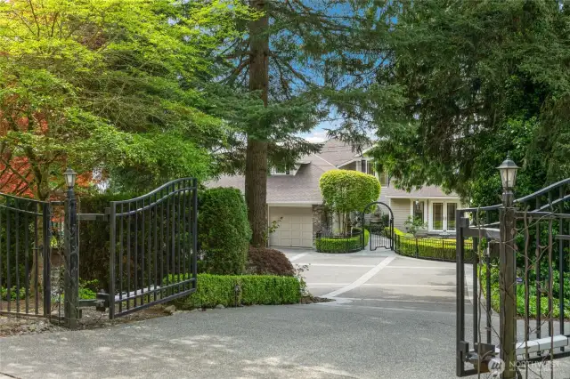 Sammamish fortress - gated estate with precious 25,842sf lot.