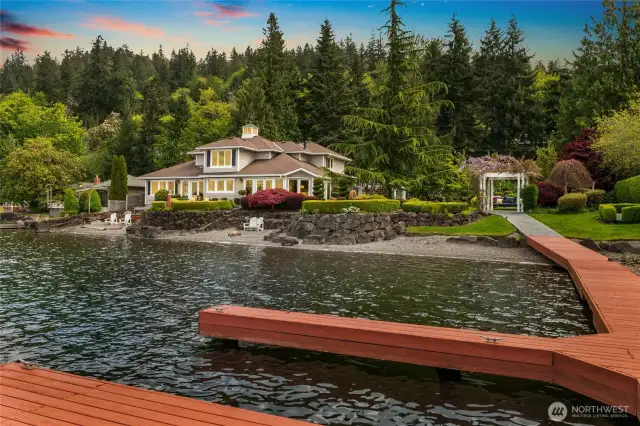 Experience the pinnacle of lakefront living with this extraordinary legacy estate on Lake Sammamish. This timeless custom home offers unmatched privacy, elegance, and resort-style amenities. From the new dock and private beach to the main-level primary suite and sweeping lake views, every detail is crafted for luxurious living and unforgettable entertaining.