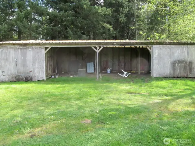 Storage shed.