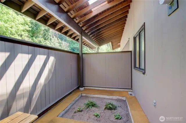 Unique space to use for plants or a morning sitting area