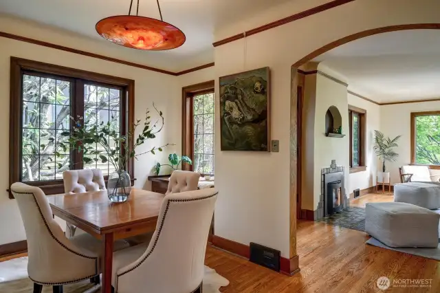 We staged for 4, but the dining room can seat 8 people.